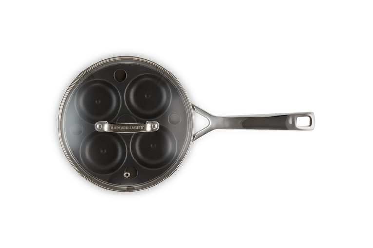 3-ply Stainless Steel Uncoated Saute Pan with Poaching Insert