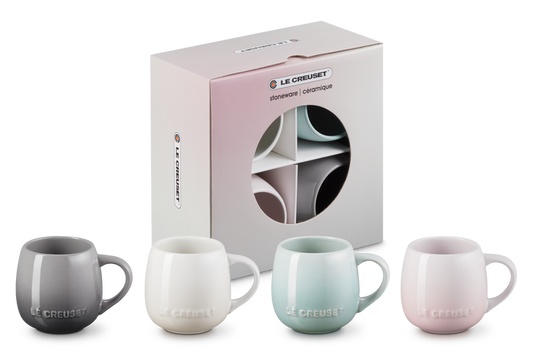 Stoneware Coupe Set of 4 Mugs